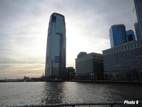 Goldman Sachs Tower in relation to the Hudson River