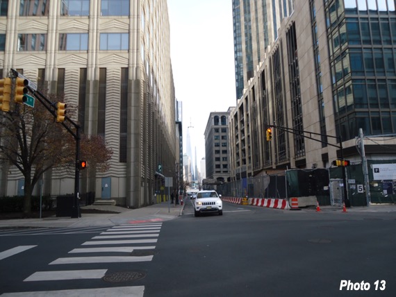 View of World Trade Center looking down Sussex Street