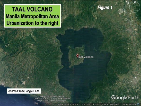 Manila area close to Taal volcano