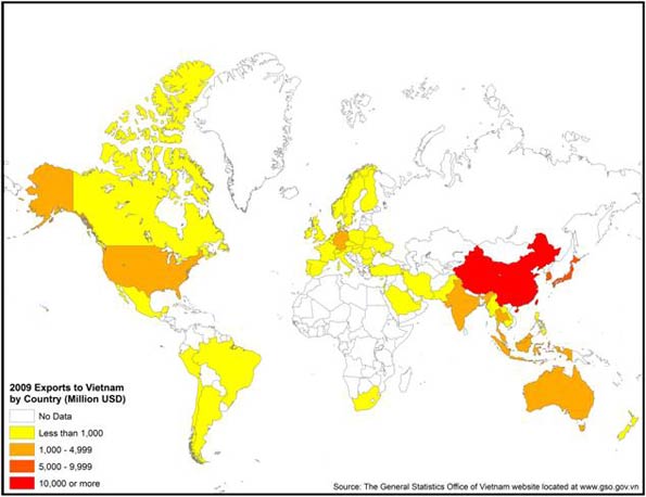 Exports to Vietnam by Country